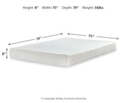 Chime 8 Inch Memory Foam King Mattress