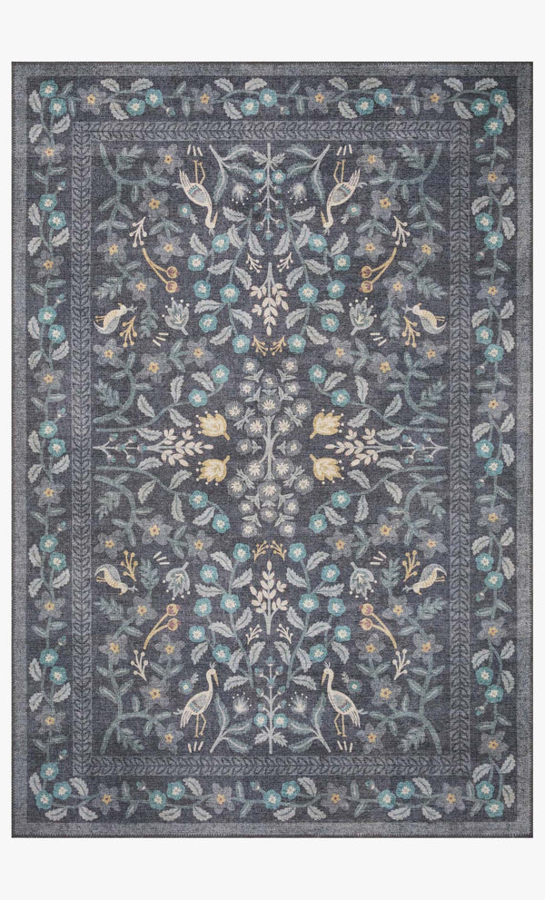 Rifle Paper Co. x Loloi Maison MAO-01 Nightingale Black