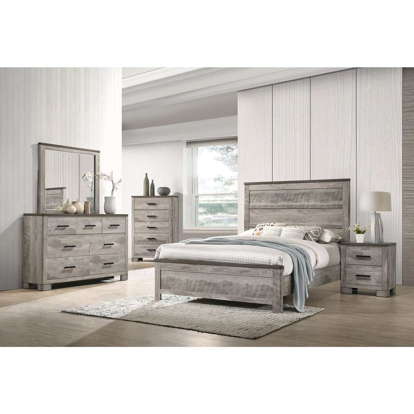 Millers Cove King Panel 4PC Bedroom Set