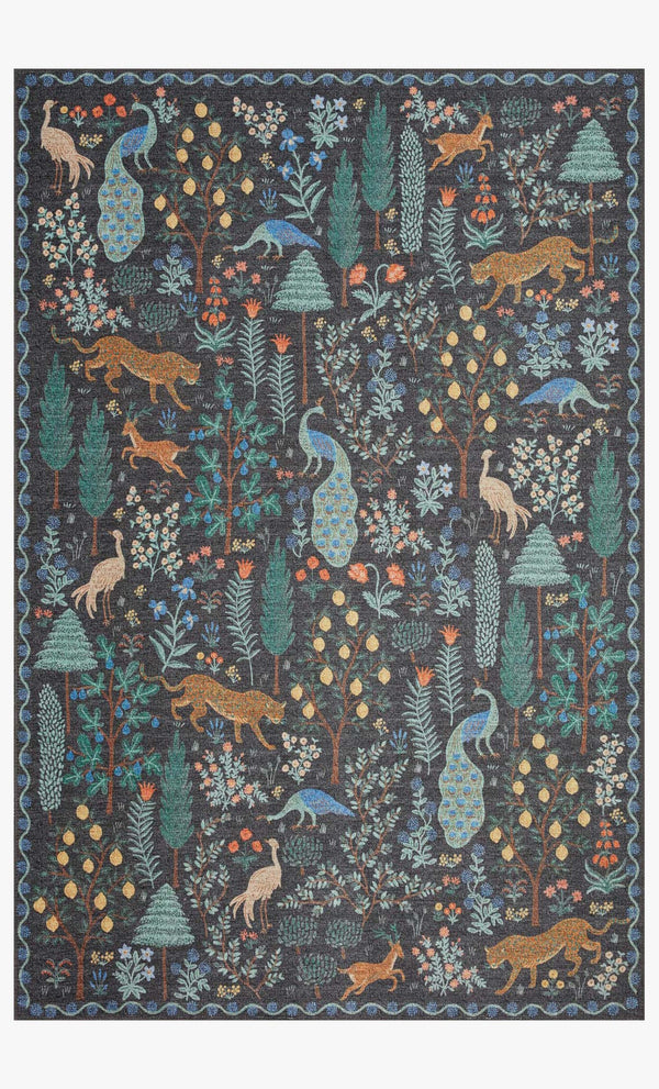 Rifle Paper Co. x Loloi Menagerie MEN-02 Black