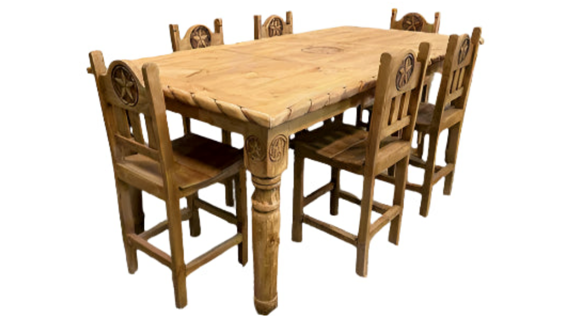 Juego de comedor de 7 piezas San Antonio de altura de mostrador