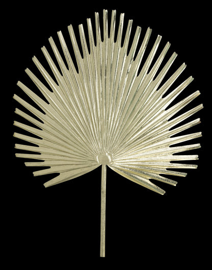 ''Wide Tropical Gold Leaf'' Metal Wall Art