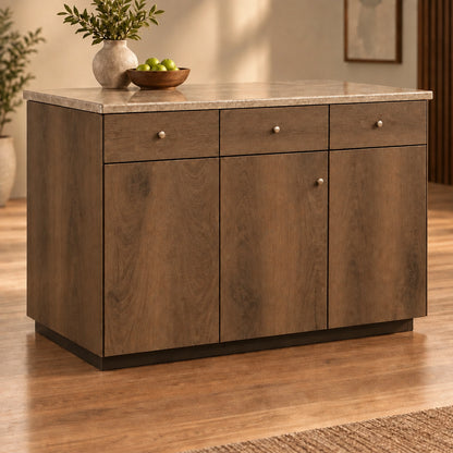 Mhera Kitchen Island en Chocolate