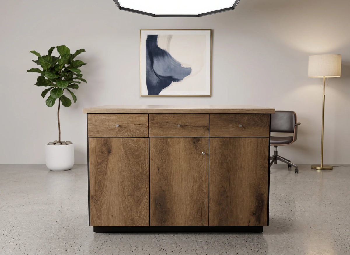 Mhera Kitchen Island en Chocolate