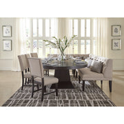 Maddox Dining Sofa w/Seven Pillows