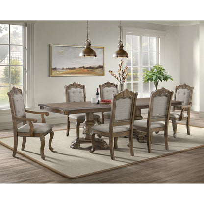Madison Park 7PC Standard Height Dining Set in Walnut-Table, Four Chairs and Two Arm Chairs