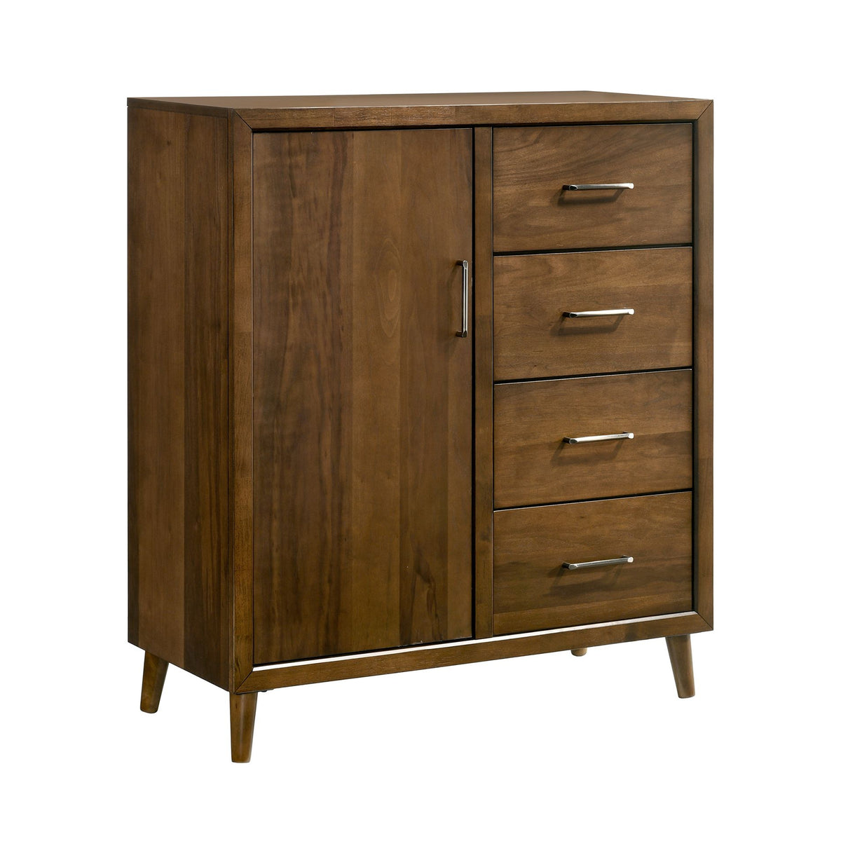 Malibu King Panel 5PC Bedroom Set in Walnut