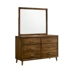 Malibu King Panel 5PC Bedroom Set in Walnut