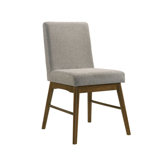 Malibu Dining Side Chair with Warm Fabric in Walnut (2 Per Carton)