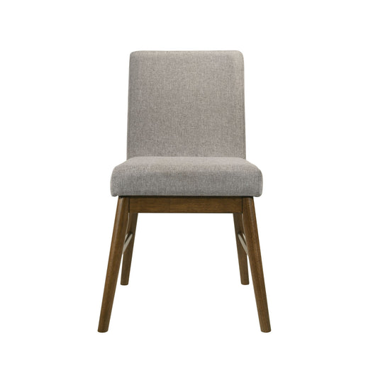 Malibu Dining Side Chair with Warm Fabric in Walnut (2 Per Carton)
