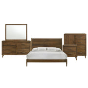 Malibu King Panel 5PC Bedroom Set in Walnut