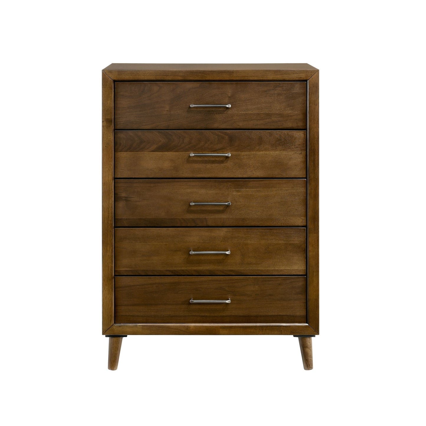 Malibu 5-Drawer Chest in Walnut