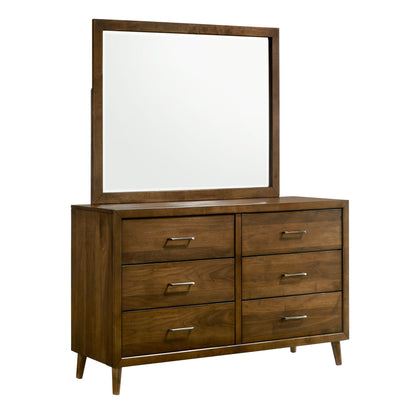 Malibu King Panel 5PC Bedroom Set in Walnut