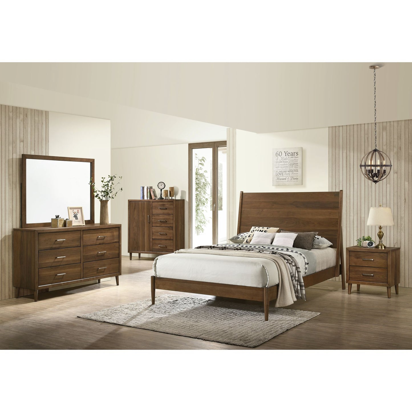 Malibu King Panel Bed in Walnut