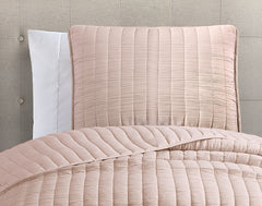 Textured Channel Quilted 2 Piece Corverlet Set
