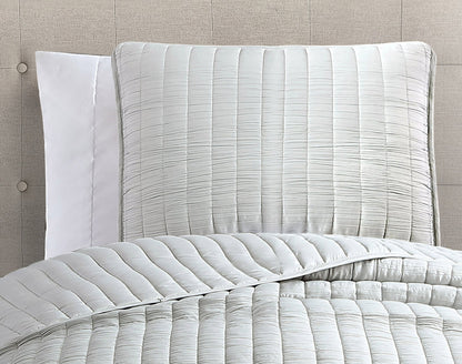 Textured Channel Quilted 2 Piece Corverlet Set