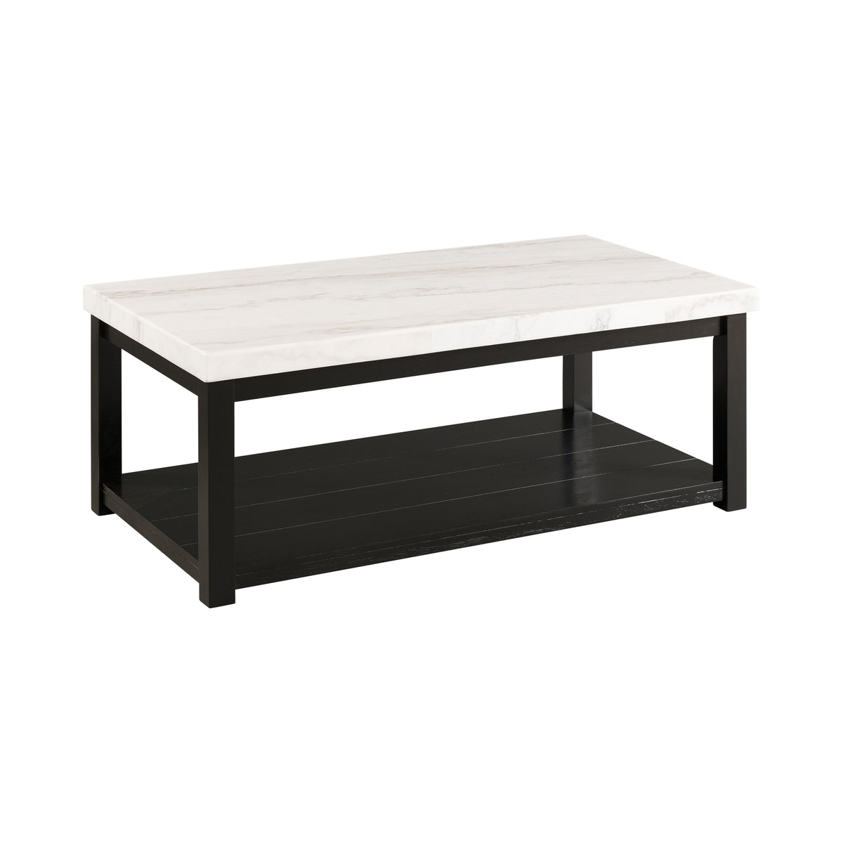 Marcello W/ White Top - Rectangular Coffee Table W/Casters