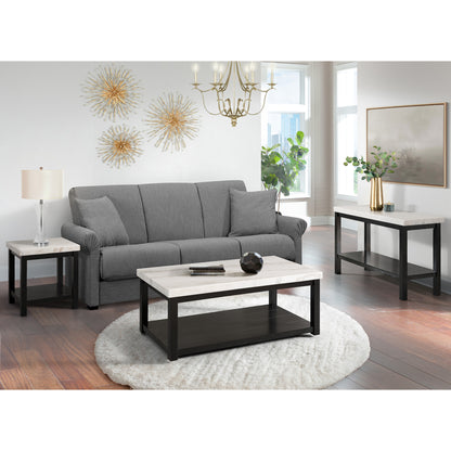 Marcello White Rectangular Coffee Table W/ Casters ISTA3 Packaging