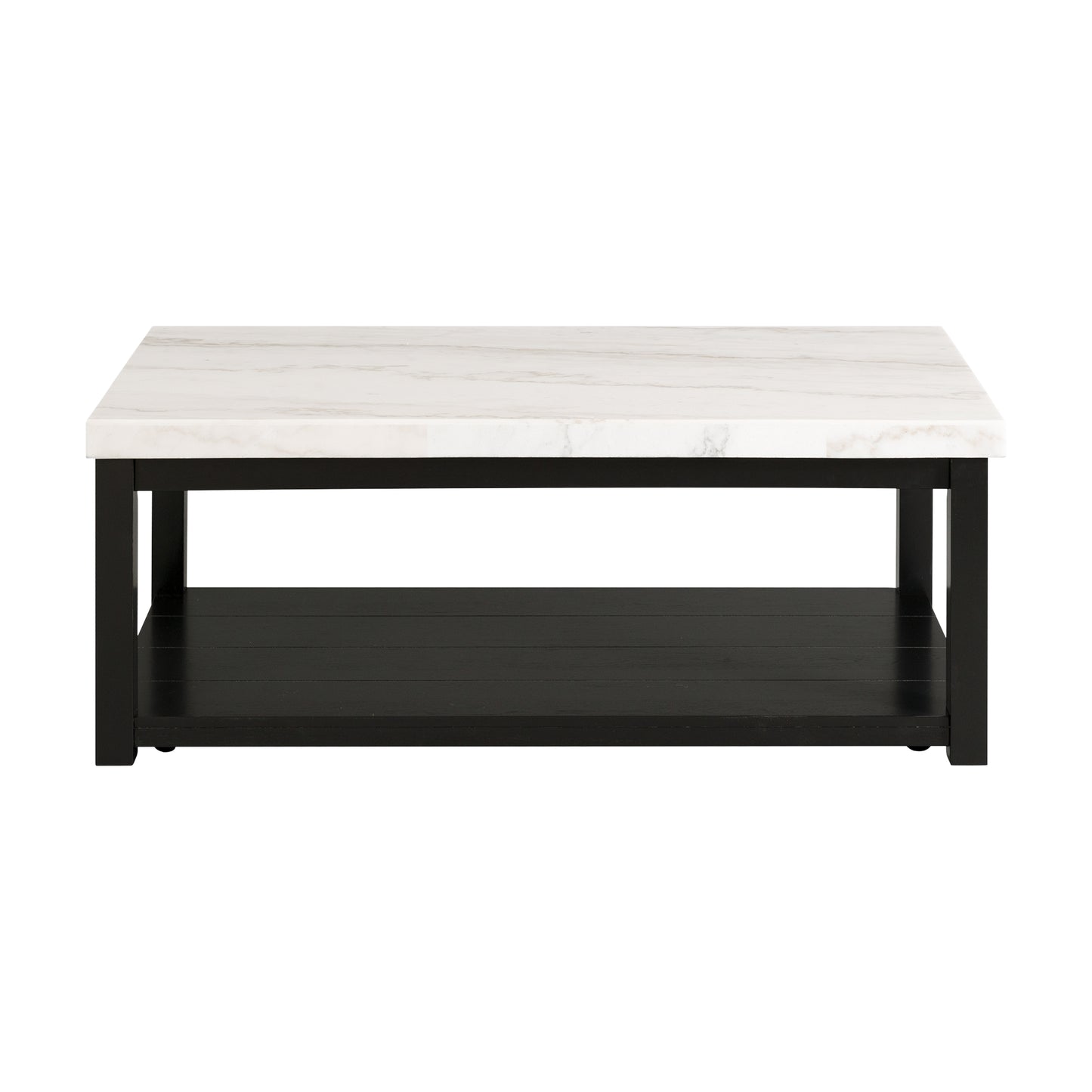 Marcello White Rectangular Coffee Table W/ Casters ISTA3 Packaging