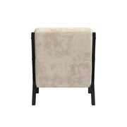 Marina Chair with kidney pillow in Langley Cream and Brushed Espresso Finish