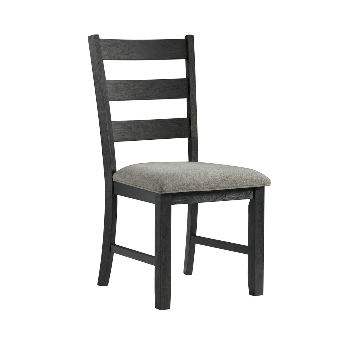 Martin Dining Side Chair With Grey Fabric - Black Finish  (2 Per Carton)