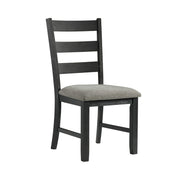 Martin Dining Side Chair With Grey Fabric - Black Finish  (2 Per Carton)