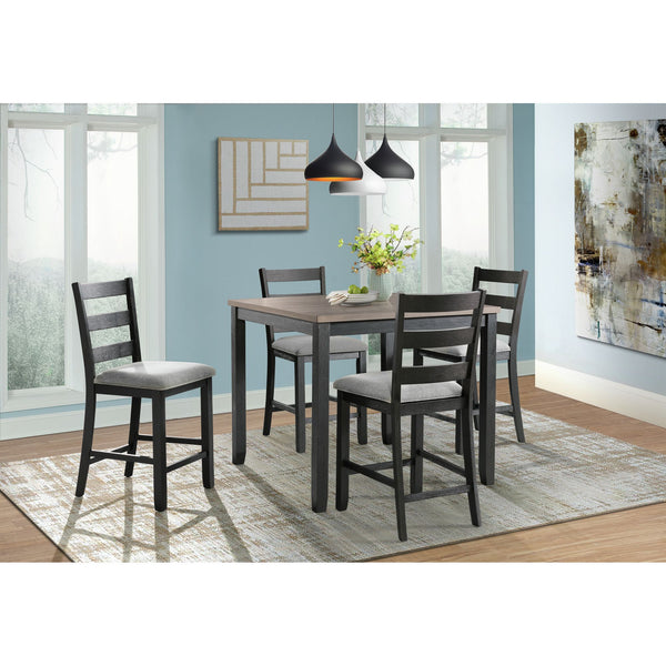 Martin Dining Side Chair with Grey Fabric - Black Finish  (2 Per Carton)