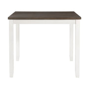 Martin 6 pc Counter Set (Table + 4 + Bench) (Dark Brown Top - White Base)
