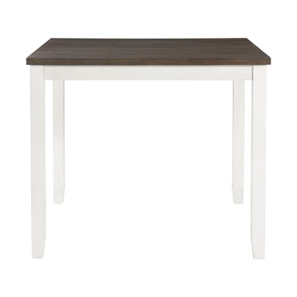 Martin 6 pc Counter Set (Table + 4 + Bench) (Dark Brown Top - White Base)