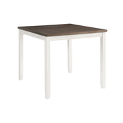 Martin 6 pc Counter Set (Table + 4 + Bench) (Dark Brown Top - White Base)