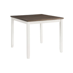 Martin 6 pc Counter Set (Table + 4 + Bench) (Dark Brown Top - White Base)