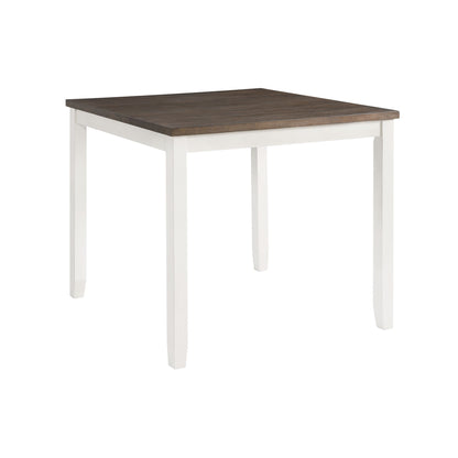 Martin 6 pc Counter Set (Table + 4 + Bench) (Dark Brown Top - White Base)