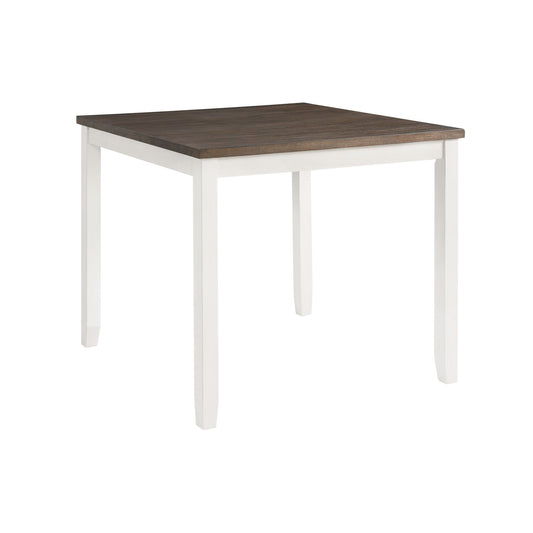 Martin 6 pc Counter Set (Table + 4 + Bench) (Dark Brown Top - White Base)