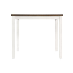 Martin 6 pc Counter Set (Table + 4 + Bench) (Dark Brown Top - White Base)