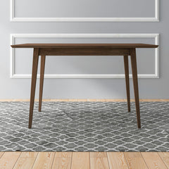 Mesa de comedor rectangular de madera maciza estilo moderno Mary de 120 cm