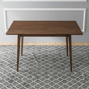 Mesa de comedor rectangular de madera maciza estilo moderno Mary de 120 cm