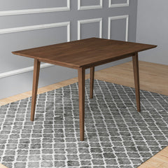 Mesa de comedor rectangular de madera maciza estilo moderno Mary de 120 cm