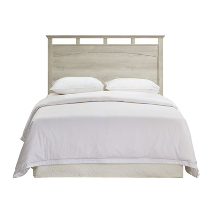 Matias Bedroom Set with Queen/Full Headboard, Dresser, Mirror & Nightstand in White