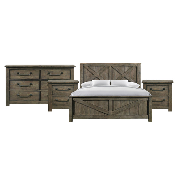 Maverick King 4PC Bedroom Set with 2 Nightstands & Dresser