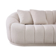 Maximilian Modern Japandi Style Tight Back Boucle Couches