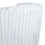 Silla giratoria Mira de tela de felpa suave blanca