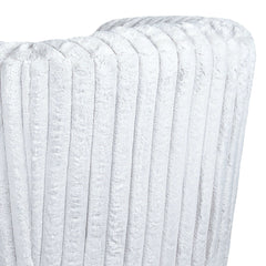 Silla giratoria Mira de tela de felpa suave blanca