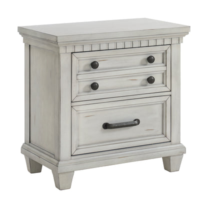 McCoy King Storage 5PC Bedroom Set in Antique White