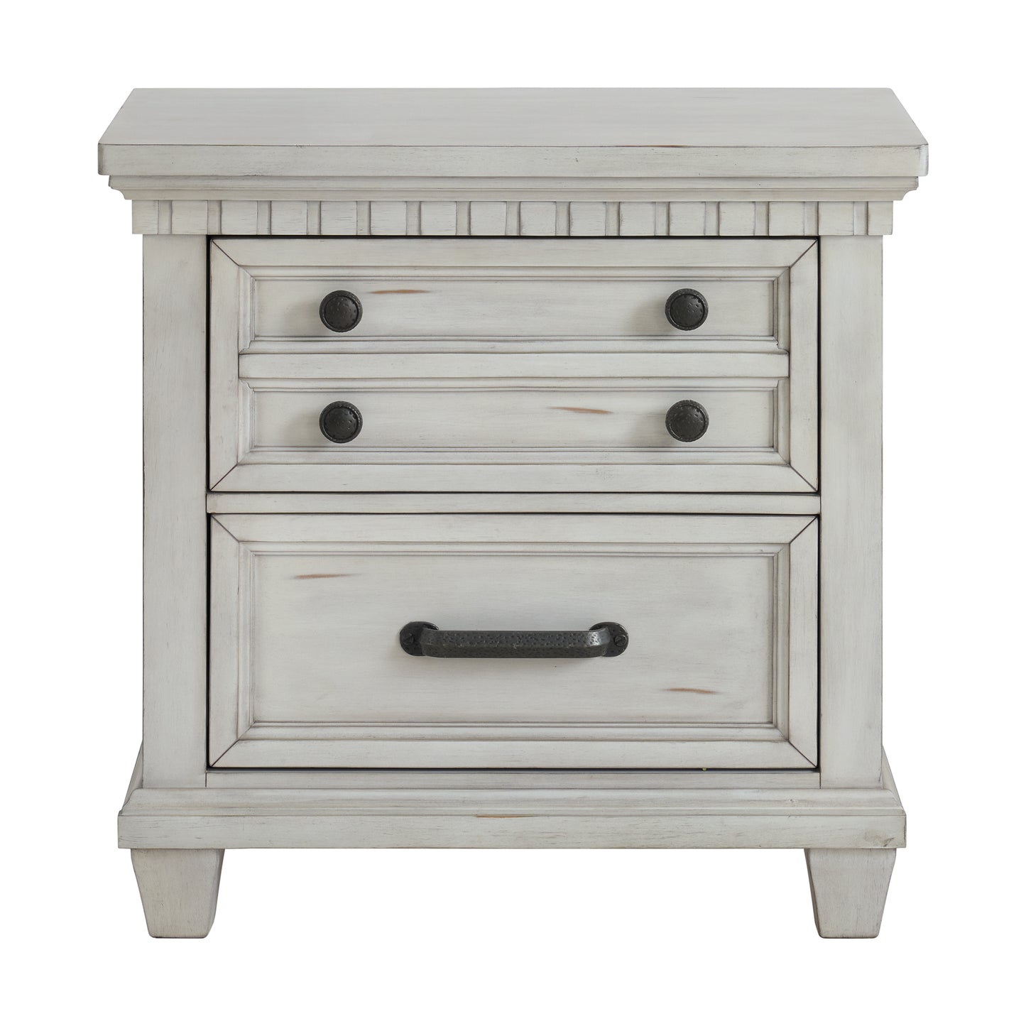 McCoy 2-Drawer Nightstand with USB in Antique White