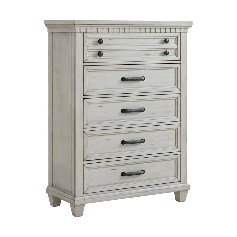 McCoy 5-Drawer Chest in Antique White