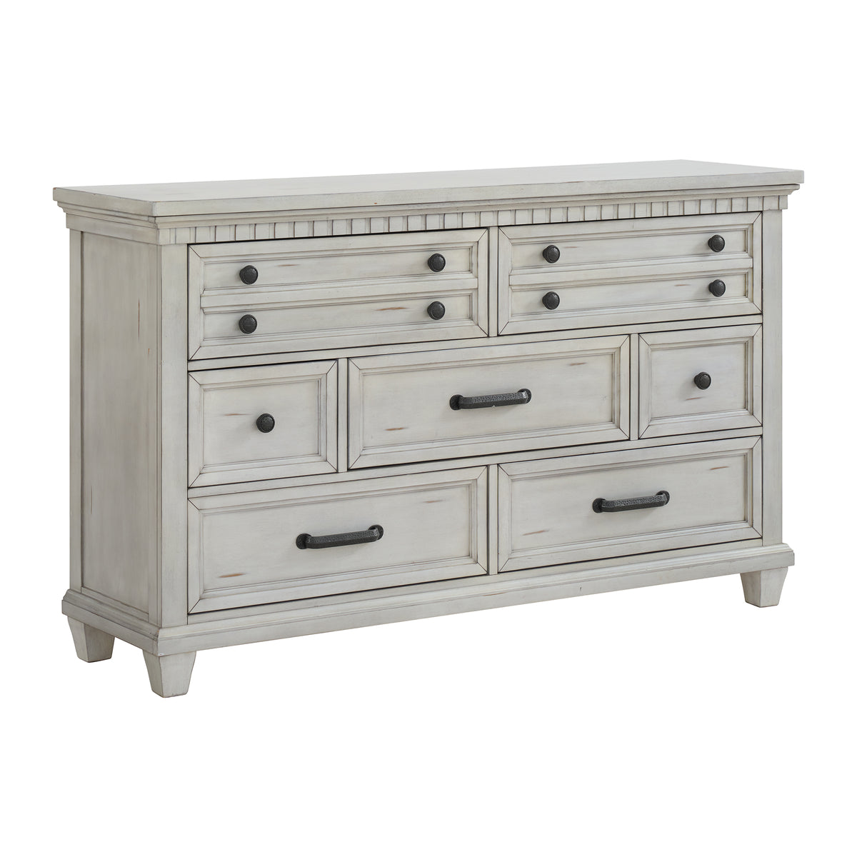 Mccoy 7-Drawer Dresser In Antique White