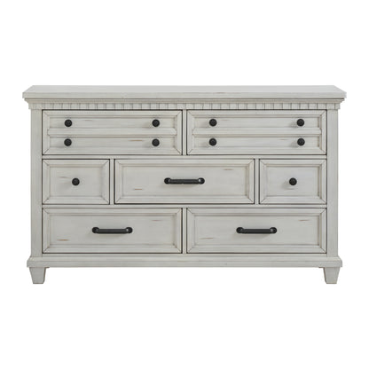 McCoy 7-Drawer Dresser in Antique White