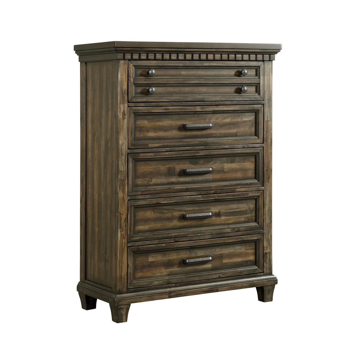 McCoy Queen Storage 4PC Bedroom Set with 2 Nightstands & Chest in Charcoal