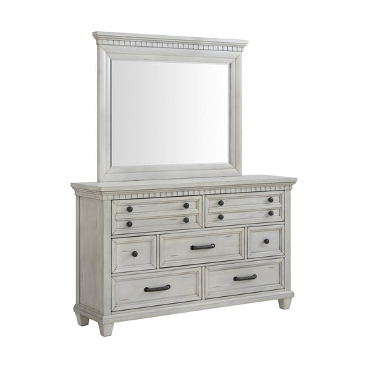 McCoy Queen Storage 5PC Bedroom Set in Antique White