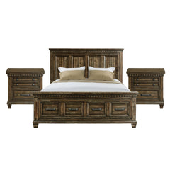 McCoy King Storage 3PC Bedroom Set with 2 Nightstands in Charcoal